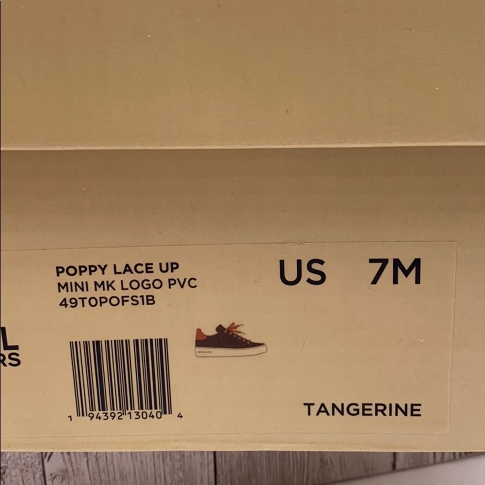 Michael Kors Poppy Lace Up Sneakers Tangerin - Picture 12 of 13